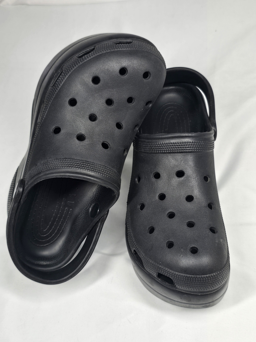Gardener Black Chunky EVA Platform Clogs Size 10M